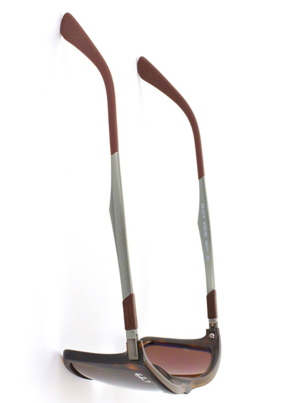 New! Ray-Ban Polarized Rectangle Sporty Sunglasses in tortoiseshell brown - Picture 4 of 16